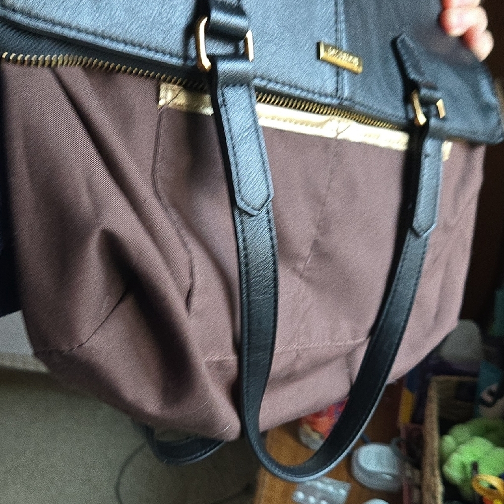 Rachel Zoe Black Tote with Gold Accents - Picture 16 of 17